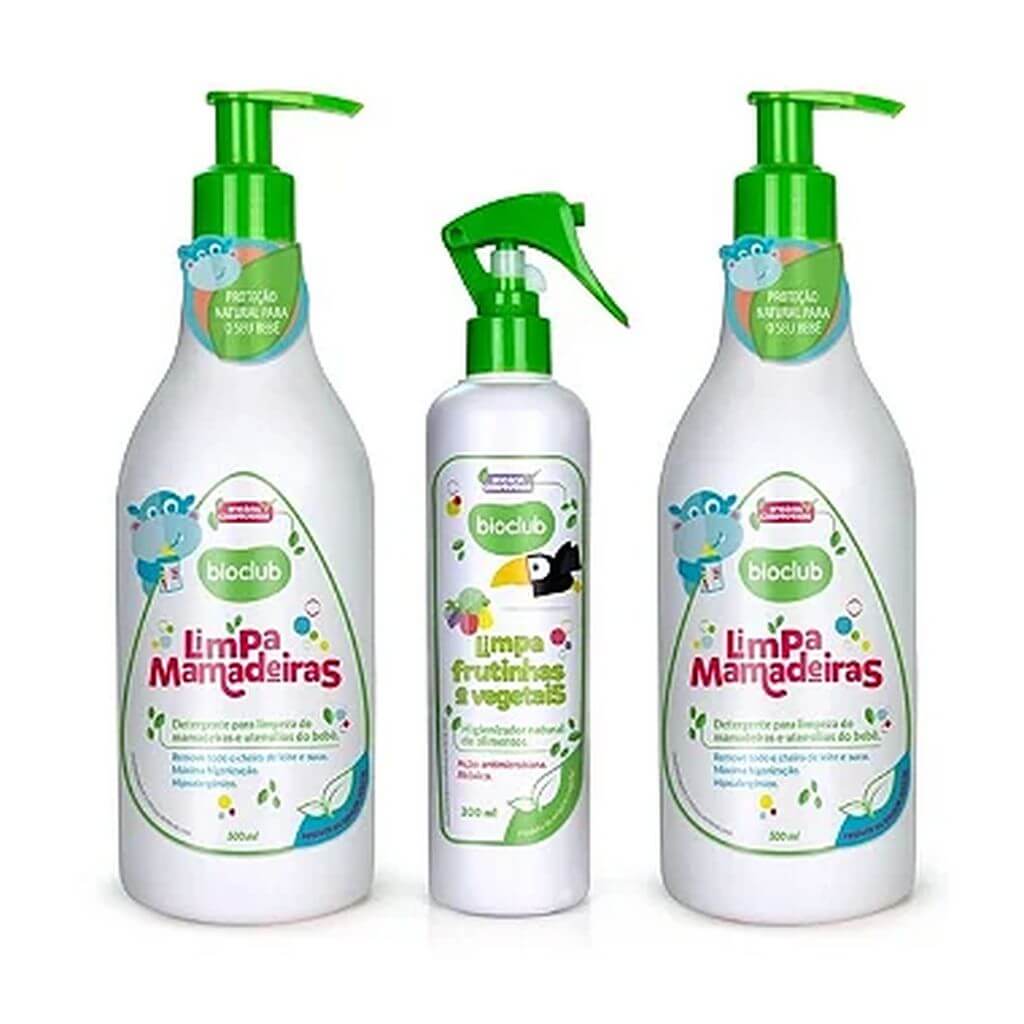 Kit Queridinhos Limpa Mamadeiras Frutinhas e Vegetais + bioclub Baby 935347806