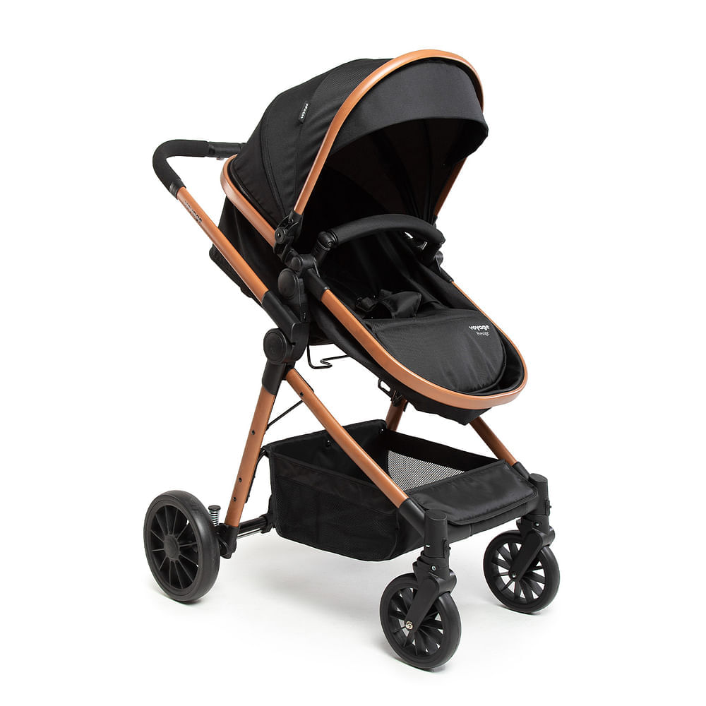 Carrinho de Bebê Prestige Preto Terracota + voyage 935347825