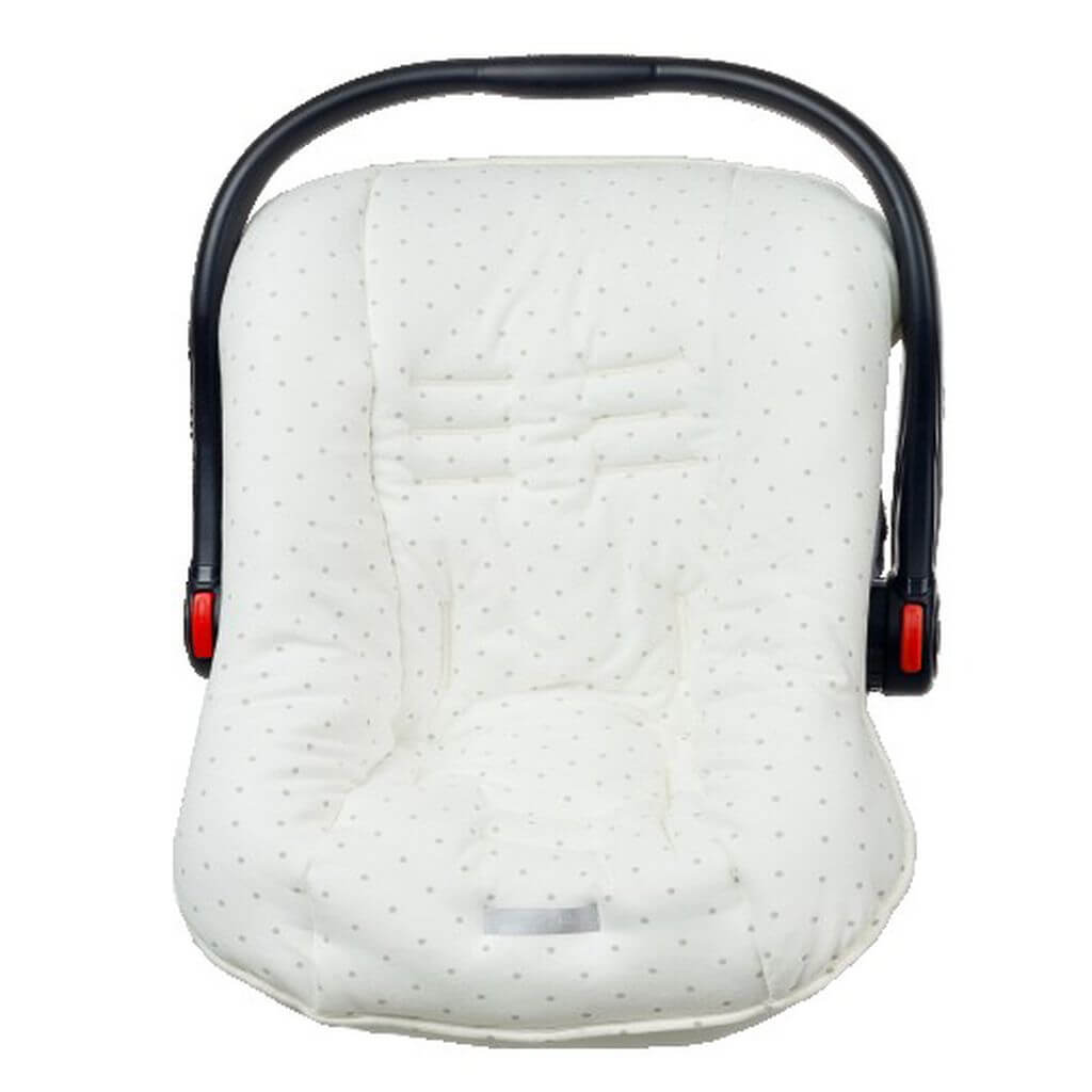 Capa Bebê Conforto Estampado Poa Cinza D Bella For Baby 935347831