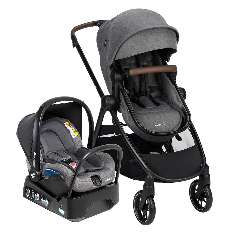 Carrinho com Bebê Conforto e Base Travel System Anna Trio Select Grey + maxi Cosi 935347851