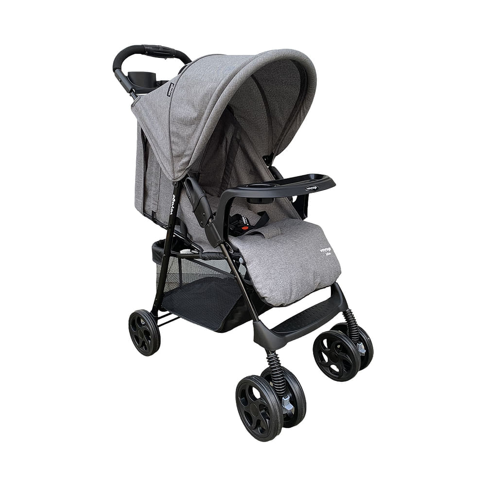 Carrinho de Bebê Jobim Cinza Mescla + voyage 935347876