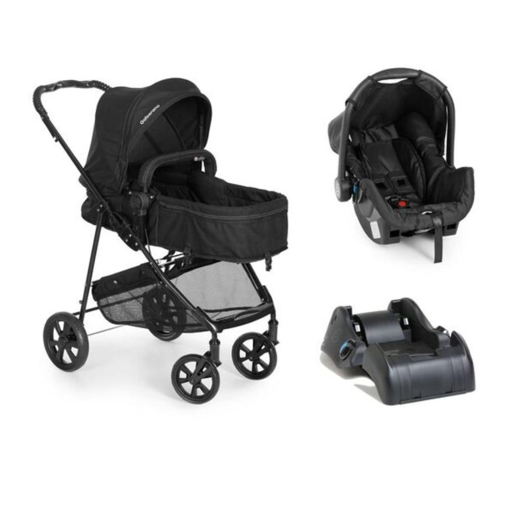 Carrinho Travel System Napoli Trio Preto + galzerano 935347880