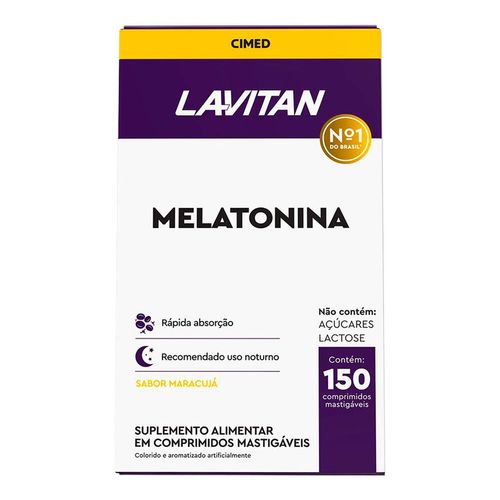 Melatonina 0.21Mg Lavitan Sabor Maracujá 150 Comprimidos