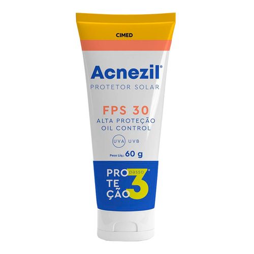 Protetor Solar Facial Acnezil Fps 30 Controle Da Oleosidade 60G