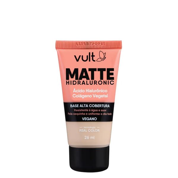 Base Líquida Vult Matte Hidraluronic Cor V120 26 ml