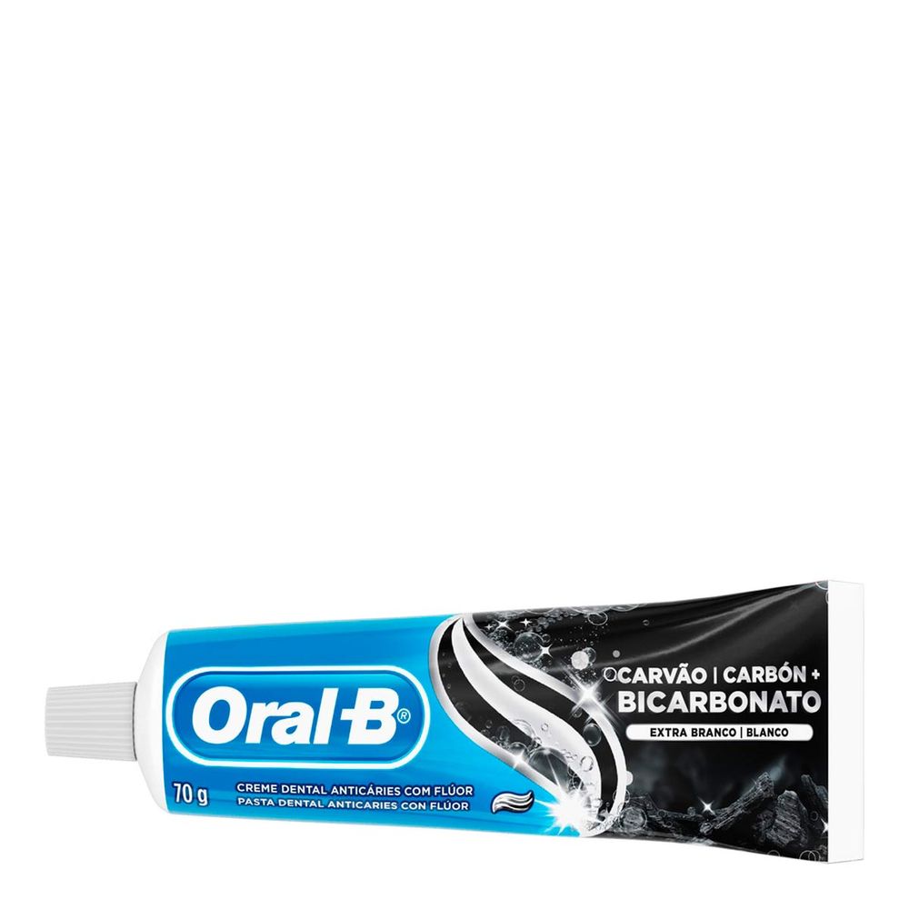 Pasta de Dente Oral-B Carvão Bicarbonato Extra Branco 70g