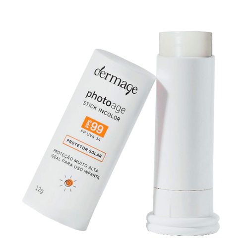 Protetor Solar Facial Dermage Fps 99 Photoage Incolor 12G Stick