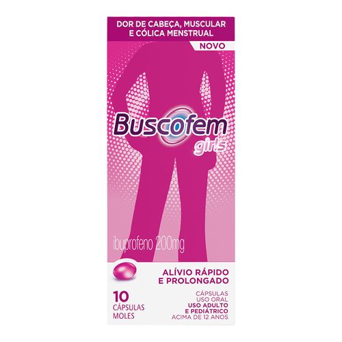 Analgésico Buscofem Girls 10 Cápsulas Moles