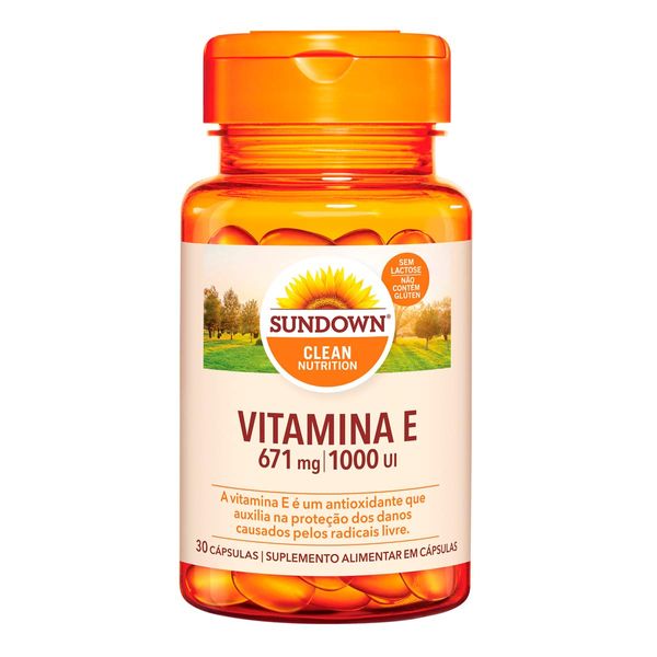 Suplemento Alimentar Vitamina E 1000UI Sundown 30 Cápsulas