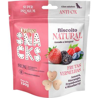 Quatree Snacks Biscoito Natural Frutas Vermelhas 150g