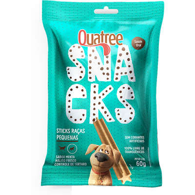 Quatree Snacks Raças Pequenas - Menta - 60g