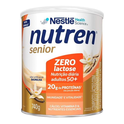 Complemento Alimentar Nutren Senior Zero Lactose Baunilha 740G