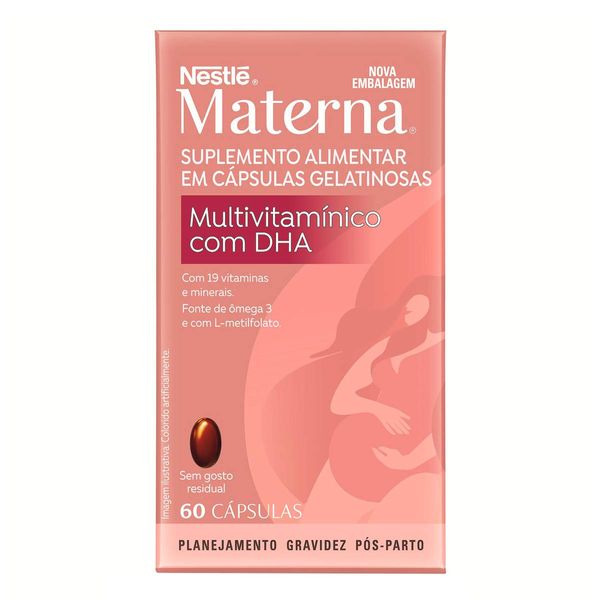 Suplemento Alimentar Adulto Materna Multivitamínico com DHA 60 Unidades