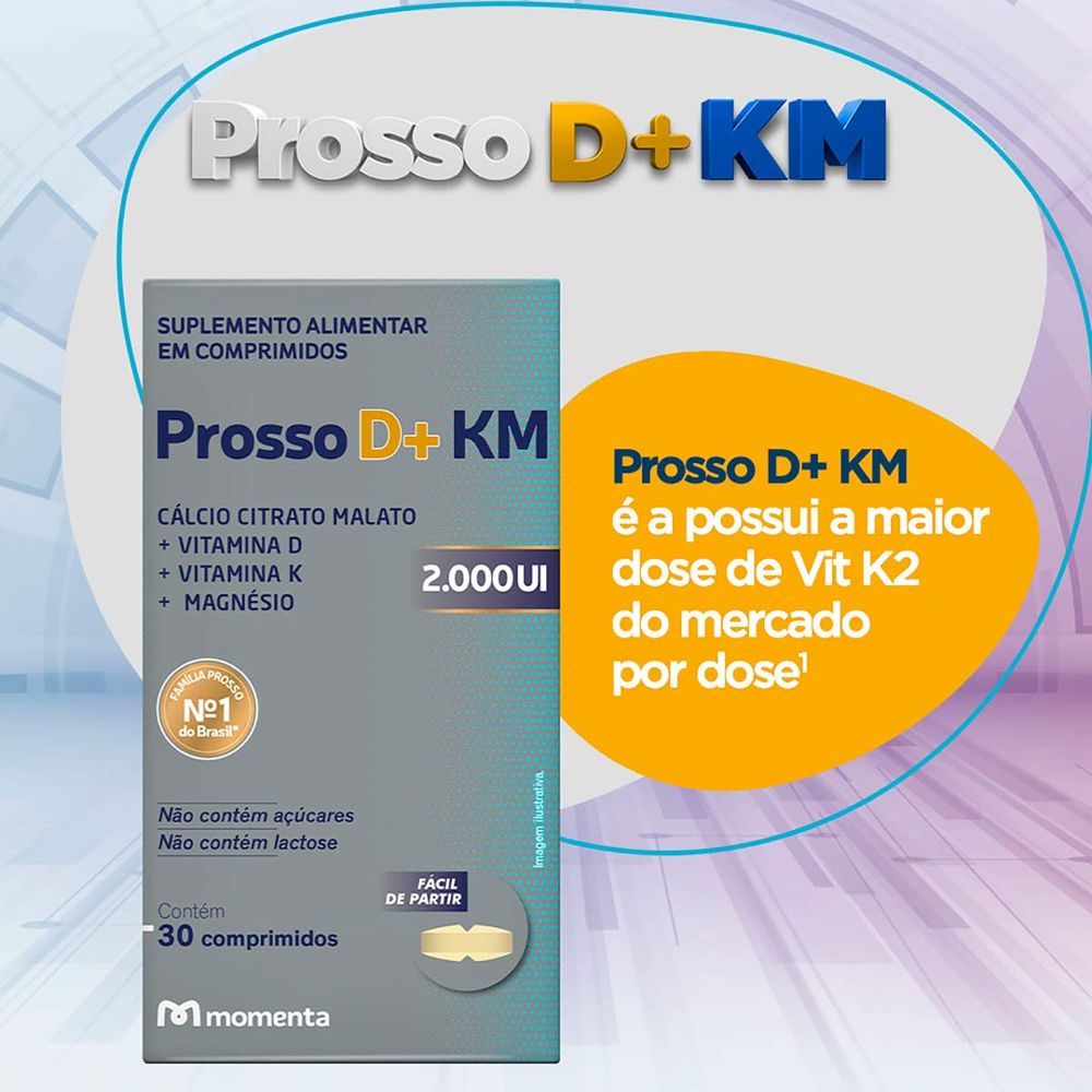 Prosso D+ KM 2000UI Eurofarma 30 Comprimidos - Drogaria Sao Paulo