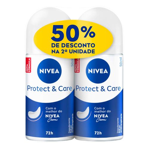 Kit Desodorante Nivea Roll-On Protect & Care 2 Unidades