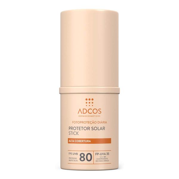 Protetor Solar Facial Adcos FPS 80 Alta Cobertura Nude 17g Stick
