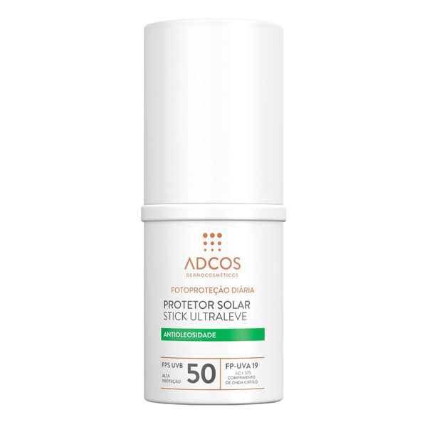Protetor Solar Facial Adcos FPS 50 Ultra Leve Incolor 15g Stick
