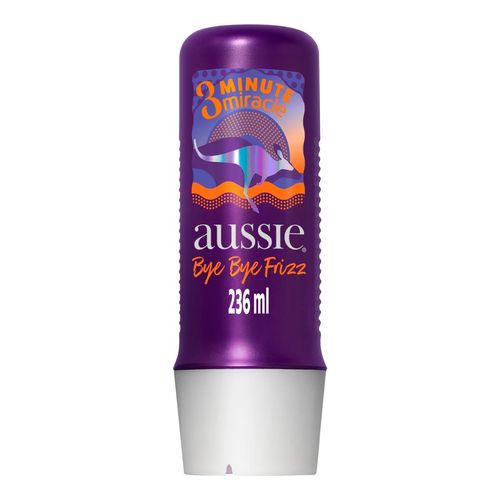 Tratamento Aussie Bye Bye Frizz 3 Minute Miracle Maciez E Brilho 236Ml