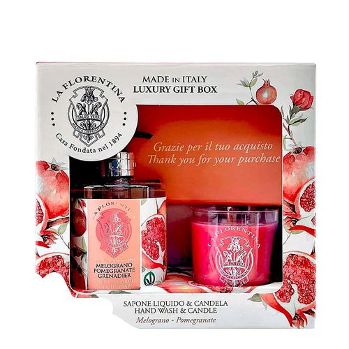 Kit La Florentina Bell Relax Pomegranate - Gel De Banho 200Ml + Sabonete 106G + Creme P/ Mãos 75Ml