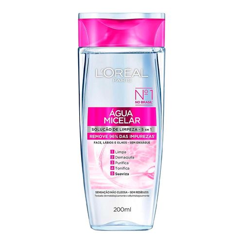 Kit Água Micelar L'Oréal Paris Solução de Limpeza 5 em 1 200ml 2 Unidades