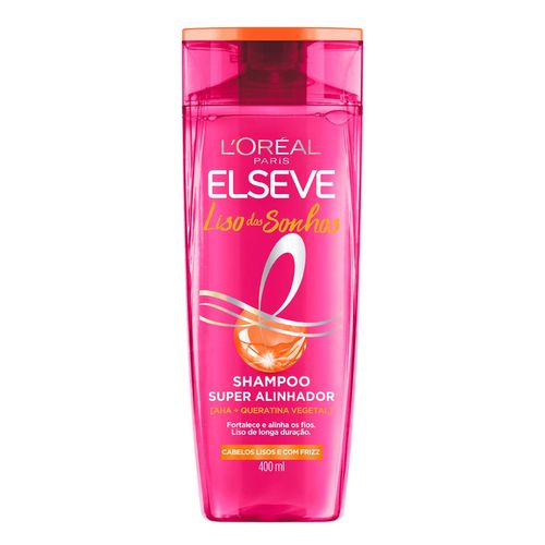 Kit Elseve Liso dos Sonhos Shampoo 400ml + Condicionador 400ml + Leave-In Sérum 100ml