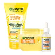 Kit-Garnier-Uniform---Matte-Vitamina-C-Gel-de-Limpeza-150ml--Hidratante-Gel-Facial-85g--Serum-Antimarcas-15ml.jpg