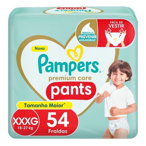 Fralda Pampers Pants Premium Care Roupinha Xxxg 54 Unidades