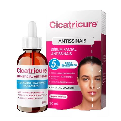 Sérum Facial Cicatricure Antissinais Ácido Hialurônico 30ml