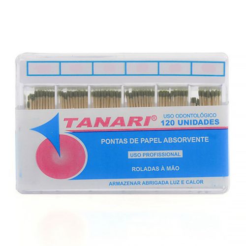 Pontas de Papel Absorvente Não Estéril c/120 Tanari 35 Pontas de Papel Absorvente Não Estéril c/120 Tanari 35