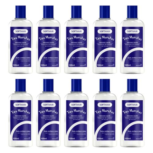 10x Tira Manchas Soft Hair Líquido Tintura De Cabelo Na Pele