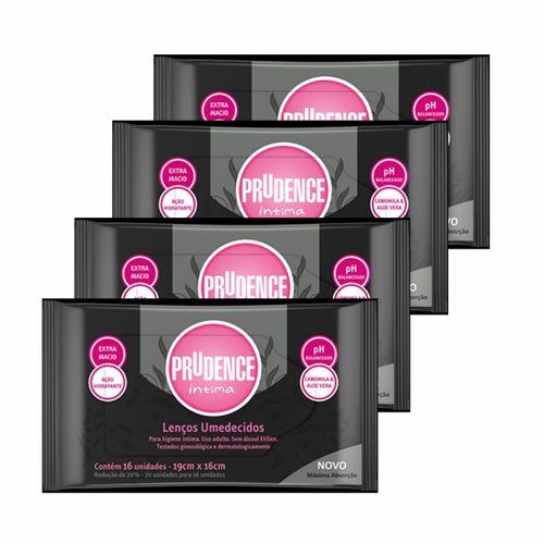 Lenço Umedecido Para Higiene Íntima Fórmula Especial Kit 4x