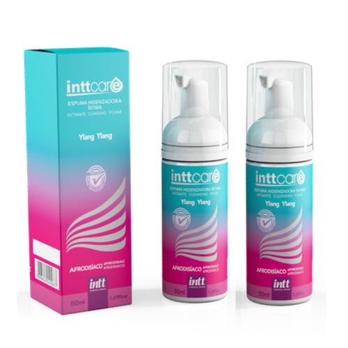 Kit 2x Espuma Higienizadora Íntima Com Ph Neutro Para Viagem Intt