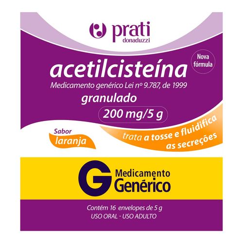 Expectorante Acetilcisteína 40Mg/G Genérico Prati-Donaduzzi 16 Envelopes 5G