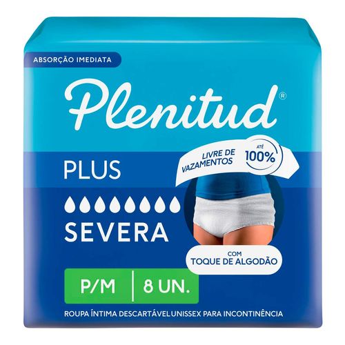 Roupa Íntima Plenitud Plus P/M 8 Unidades