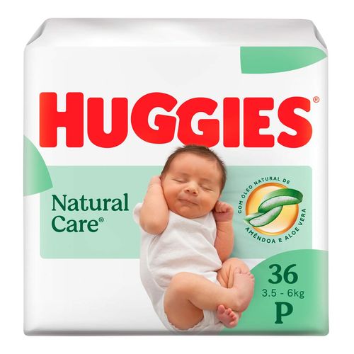 Fralda Huggies Natural Care P 36 Unidades