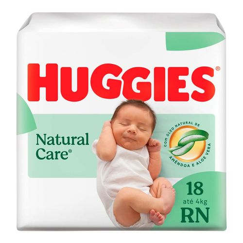 Fralda Huggies Natural Care Rn 18 Unidades