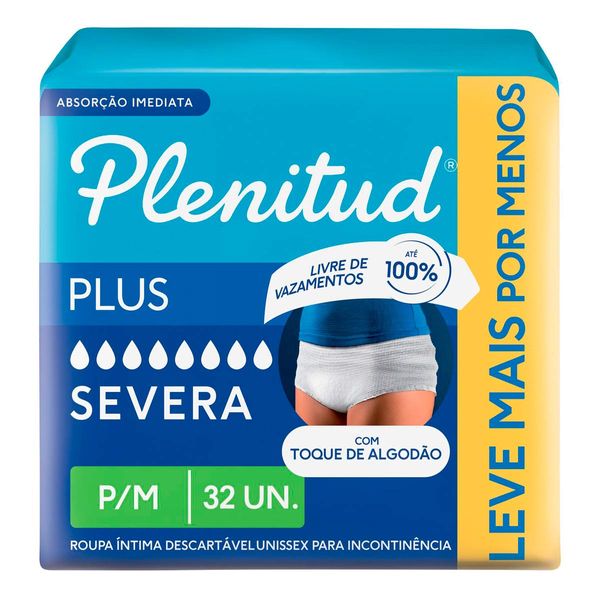 Roupa Íntima Plenitud Plus P/M 32 Unidades