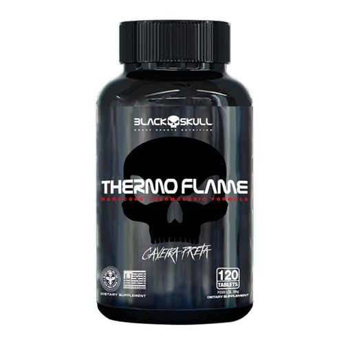 Termogênico Thermo Flame 120 Capsulas Black Skull Termogênico Thermo Flame 120 Capsulas Black Skull