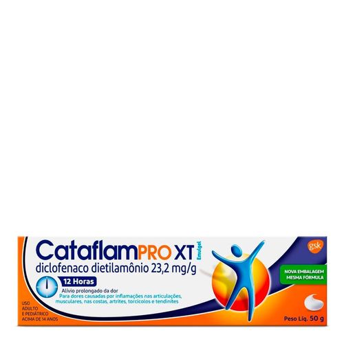 Analgésico E Anti-Inflamatório Cataflampro Xt Emulgel 12 Horas 50G