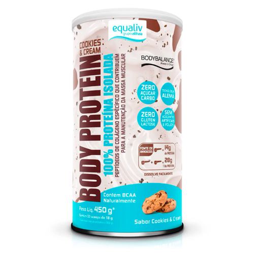 Suplemento Body Protein 450g Cookies e Cream Equaliv