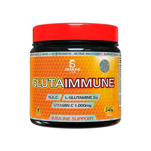 Aminoácido Glutamina e NAC Glutaimmune 240g Sem Sabor Demons Lab