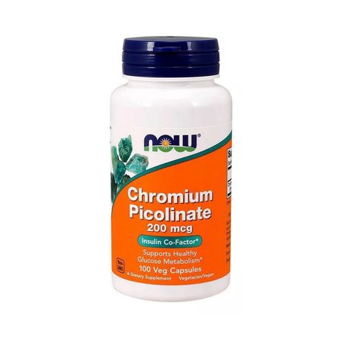 Picolinato de Cromo 200mcg 100 Cáps. Now Foods