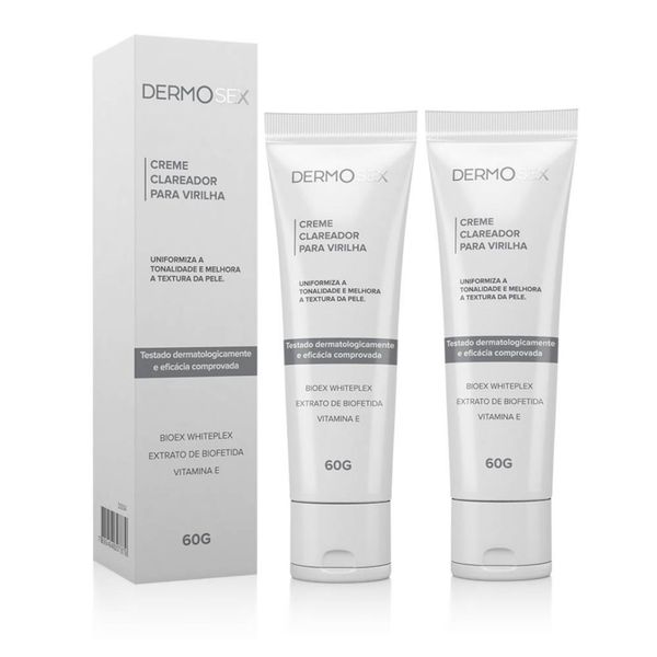 Kit 2x Clareador Íntimo Feminino Fórmula Exclusiva Dermosex 60g