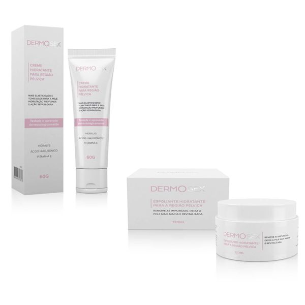 Kit 2 Produtos Com Esfoliante E Hidratante Intimo Linha Dermosex