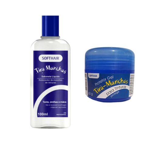 Tira Manchas Soft Hair Tintura Cabelo Na Pele + Gel Protetor