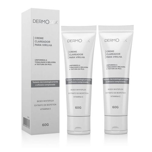 Combo 2x Creme para Clarear Virilha com Vitamina E Dermosex 60g