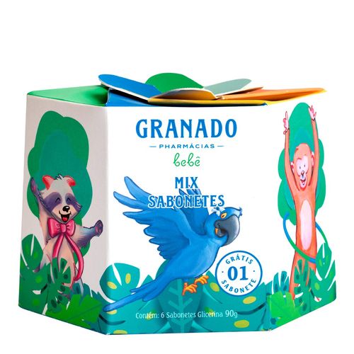Kit Sabonete Em Barra Glicerina Granado Bebê Mix 6 Unidades De 90G