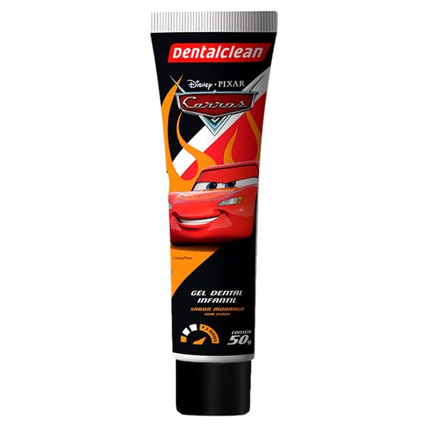 Pasta de Dente Gel Infantil Dentalclean Carros Morango com Flúor 50g Cor Sortida