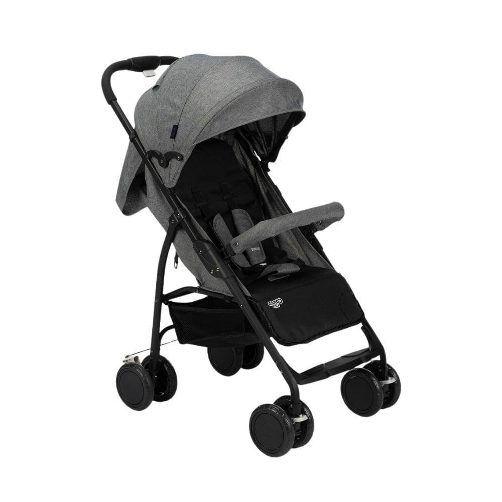 Carrinho de Bebê Bross Cinza Mescla + cosco 935353664