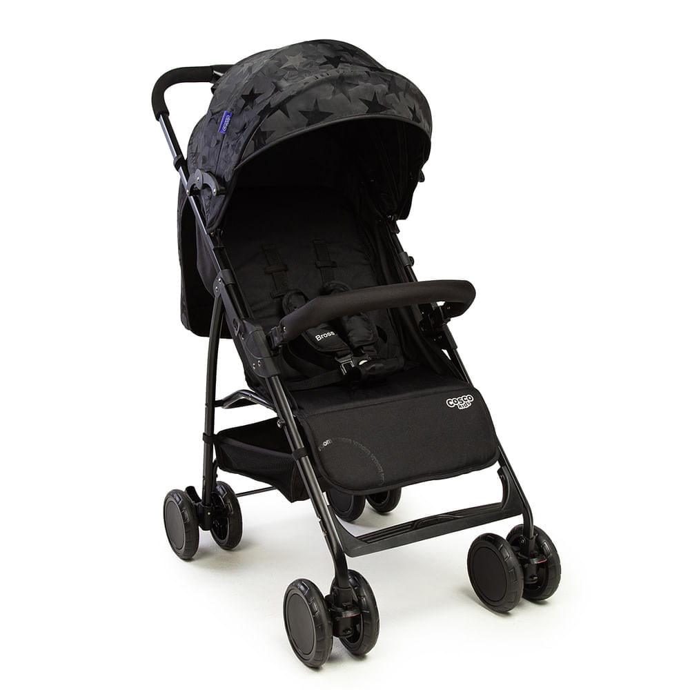 Carrinho de Bebê Bross Preto Estrela + cosco 935353665